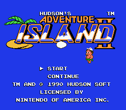 Adventure Island II title screenshot